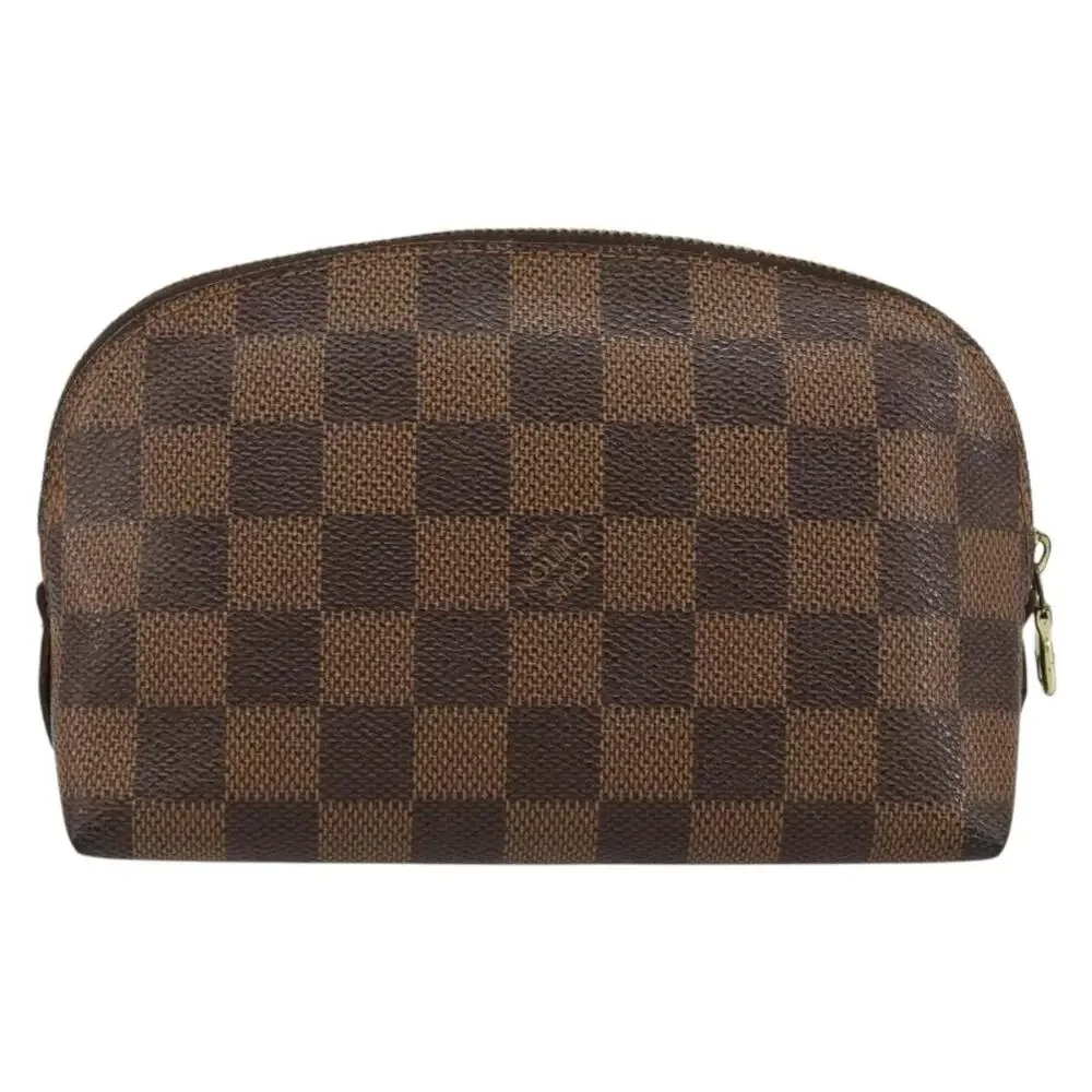Louis Vuitton Damier Ebene Pochette Cosmetic PM Pouch Brown
